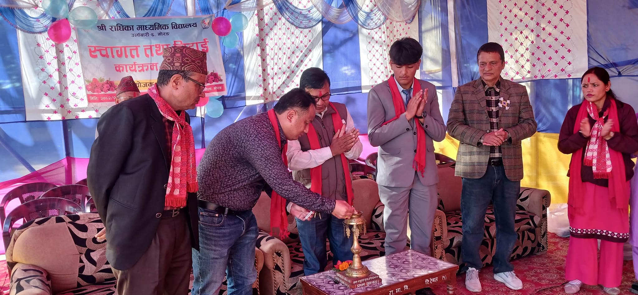 राधिका माध्यमिक विद्यालयमा “फेरि भेटौँला” स्वागत–सम्मान कार्यक्रम सम्पन्न