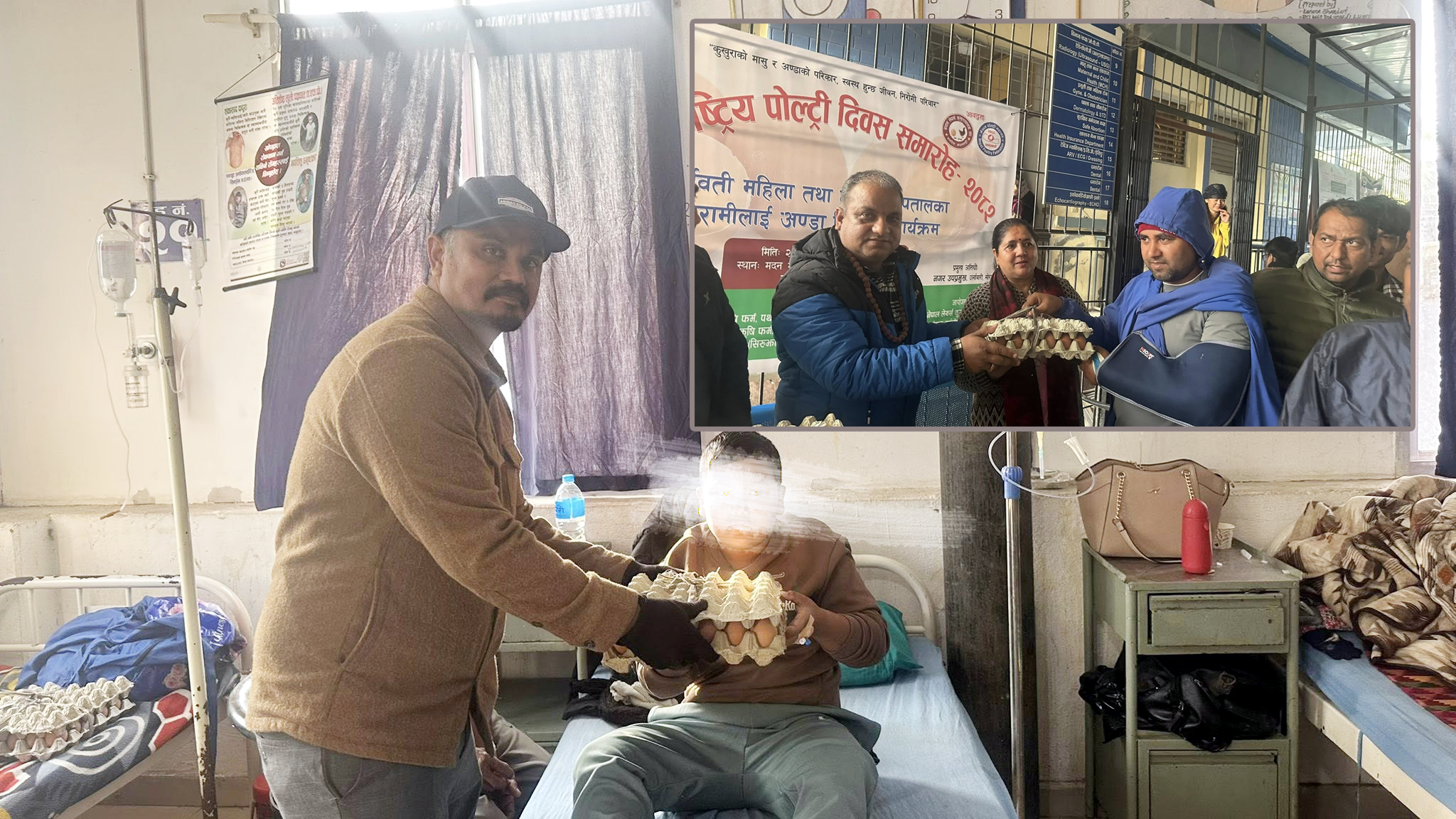 १३ औँ राष्ट्रिय पोल्ट्री दिवसः उर्लाबारीमा गर्भवती महिला तथा बिरामीलाई अण्डा वितरण