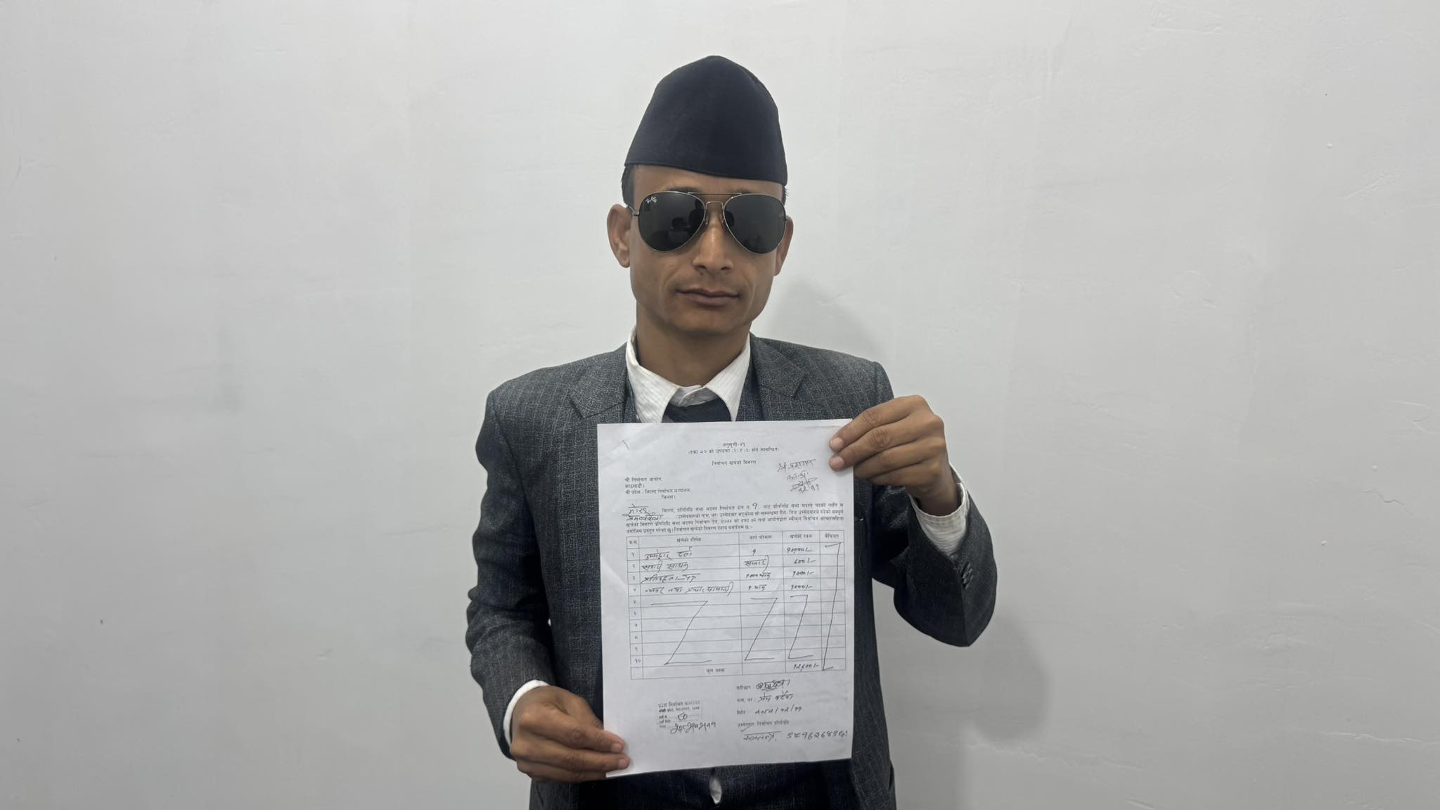 कम खर्चमा निर्वाचन लडेको दाबी: मोरङ–१ का स्वतन्त्र उम्मेदवार प्रेम वर्देवाले खर्च गरे १२ हजार ७ सय मात्रै